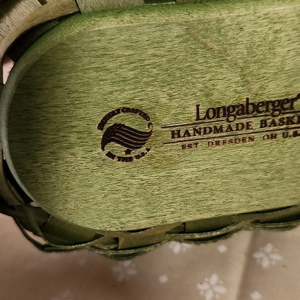Longaberger 2017 Sage Green Oval Whatsnot Basket